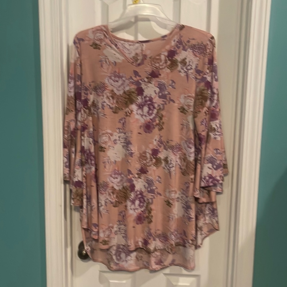 3/4 sleeves silk material